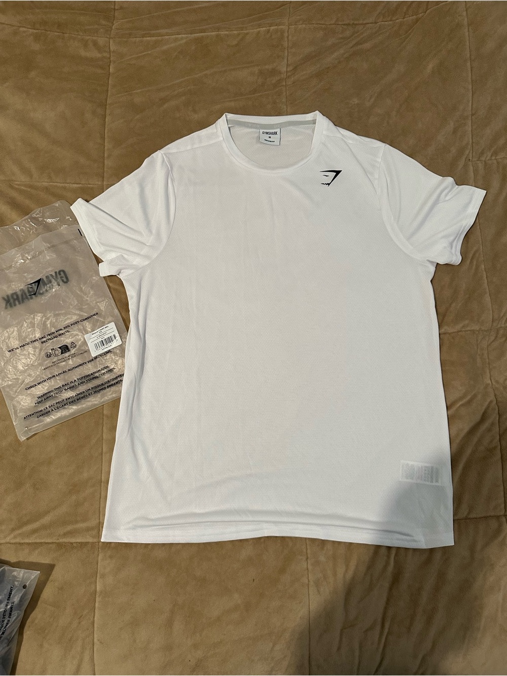 Gymshark White Performance Tee
